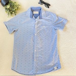 Mens blue button up